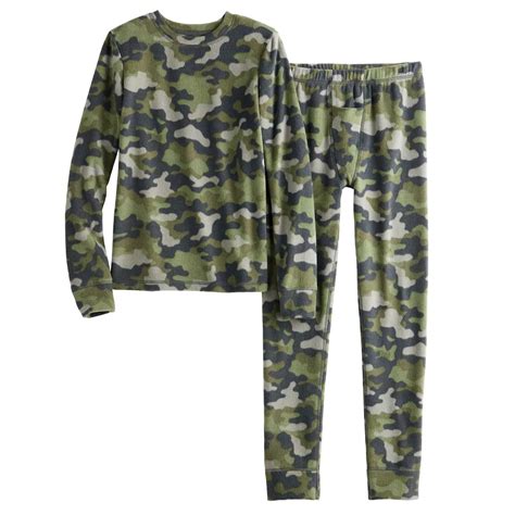 Boys 6-18 Cuddl Duds® Fleecewear with Stretch 2-Piece Base Layer Set