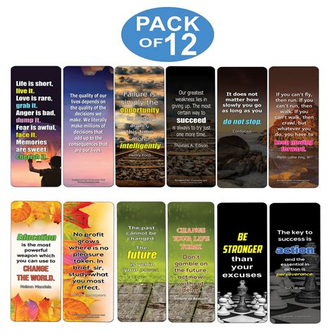 Powerful Motivational Quotes for Students Bookmarks – Creanoso