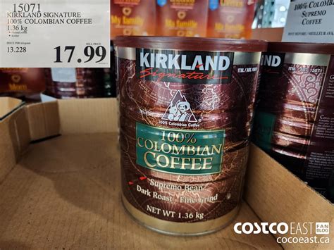 15071 KIRKLAND SIGNATURE 100 COLOMBIAN COFFEE 1 36KG 17 99 - Costco ...