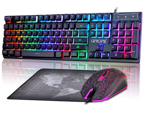 Buy CHONCHOW Gaming Keyboard and Mouse Mousepad Combo Mechanical ...