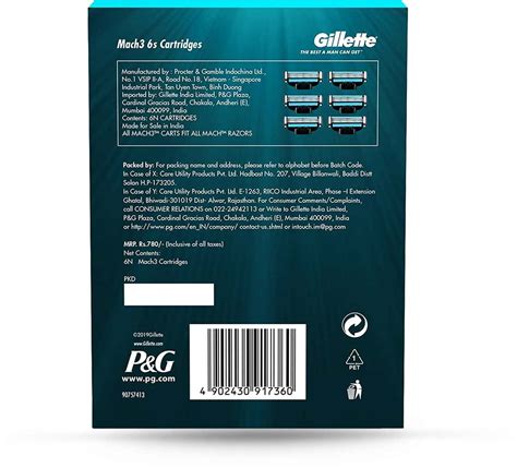 Buy GILLETTE MACH 3 SHAVING BLADES PACK OF 6 Online & Get Upto 60% OFF ...