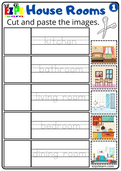Esl Rooms In A House Worksheets