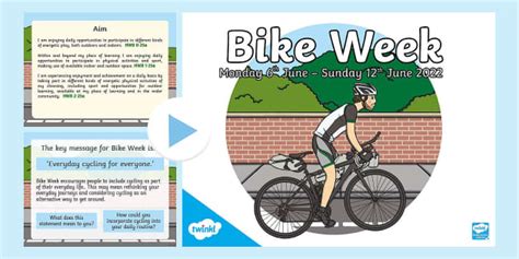 CfE Bike Week PowerPoint (teacher made) - Twinkl