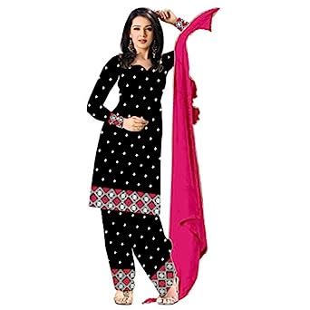 Buy Sinha Fashion Woman's Cotton Semi Stitched Dress Material at Amazon.in