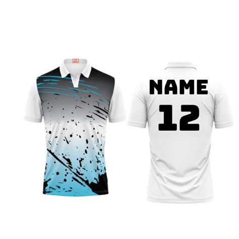 Next Print Customized Polo Neck White Jersey NPTS38