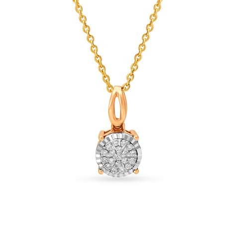 Dainty Diamond White and Rose Gold Pendant