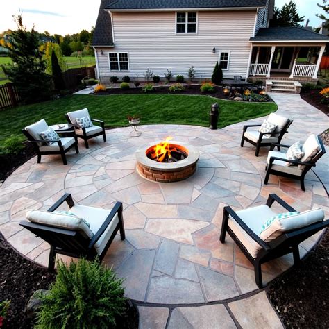 15 Stamped Concrete Patio With Fire Pit Ideas To Consider
