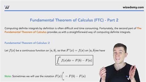 The Fundamental Theorem of Calculus - Part 2 - Wize University Calculus ...