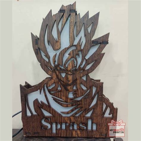 Customized Goku Name Board With Led – MyPhotoPrint.in