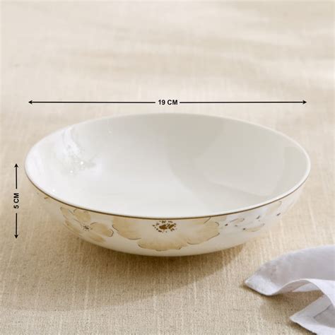 Buy Altius Blumen Bone China Floral Print Deep Dish - 700ml from Home ...