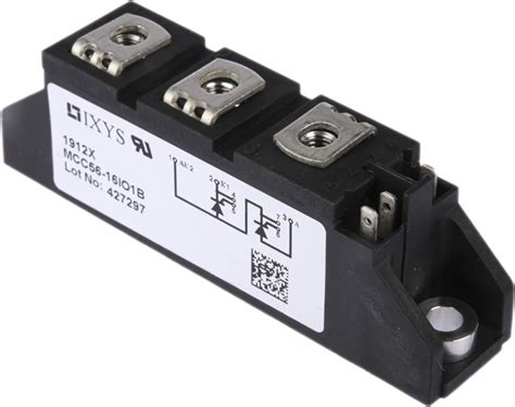 MCC56-16IO1B IXYS | IXYS MCC56-16IO1B, Dual Thyristor Module 1600V, 64A ...