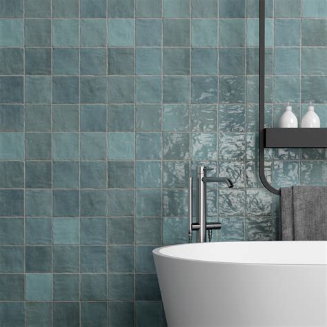 Heirloom Aqua 4x4 Gloss Ceramic Tiles - Portland Direct Tile & Marble