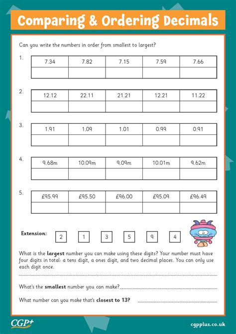 Comparing and ordering decimals | 4th grade, 5th grade Math ...