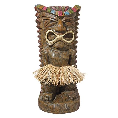 Buy 20 in. H Pau Hana Hawaiian Tiki Totem Garden Statue Online at ...