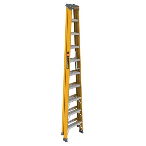 10′ Fiberglass Step Ladder 300 LB - Metaltech