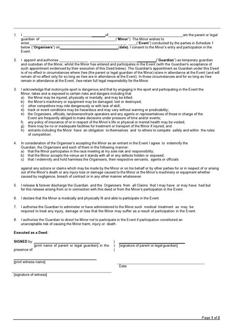 Free Printable Revoke Guardianship Form - Printable Forms Free Online