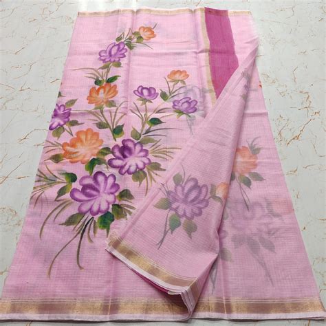 Hand Painted Cotton Saree With Running Blouse – Kotadoriaworld