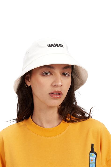 WHITE - BUCKET HATS – WEIRD!