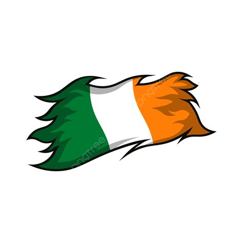 Ireland Flag Vector, Vector, Torn Flag, Ireland PNG and Vector with ...