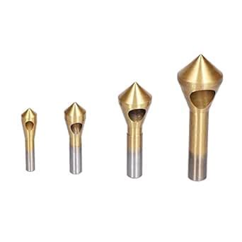 Chamfering Hole Cutter, Burr Remove 4Pcs Countersink Deburring Drill ...