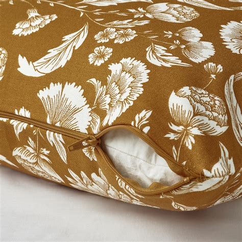 IDALINNEA cushion cover, yellow-brown, 50x50 cm (20x20") - IKEA