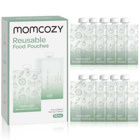 Momcozy Reusable Baby Food Pouches for Toddlers,BPA Free Plastic,Food Safe,Freezer Safe ...