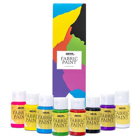 Nazca Colors Permanent Fabric Paint Set – 8 Colours x 30ml – Washproof ...