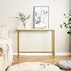 loglus Console Table for Entryway, Faux Marble MDF Sofa Table with ...
