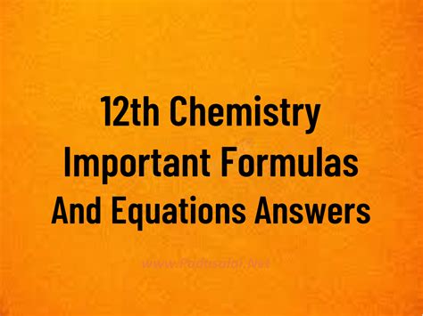 Image result for Solution Class 12 All Formulas