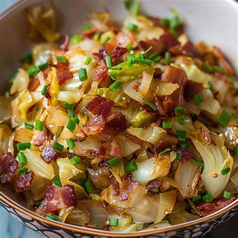 Fried Cabbage with Bacon, Onion, and Garlic! - VLiet.me