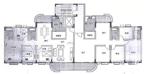 两梯六户户型平面图,二梯六户常见户型图,两梯六户的房子户型图_大山谷图库