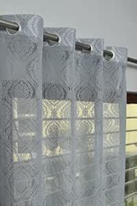 Buy Kiara Creations Sheer Net Damas Transparent Curtains for Window 5 ...