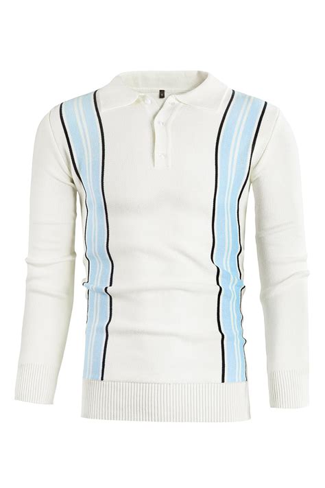 GINGTTO Mens Casual Slim Fit Pullover Sweaters Long Sleeve Polo Neck ...