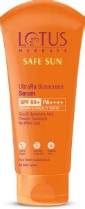 LOTUS HERBALS Sunscreen - SPF 60 PA++++ UltraRX Sunscreen serum|For all ...