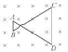 A conducting wire frame is placed in a magnetic field which is directed ...