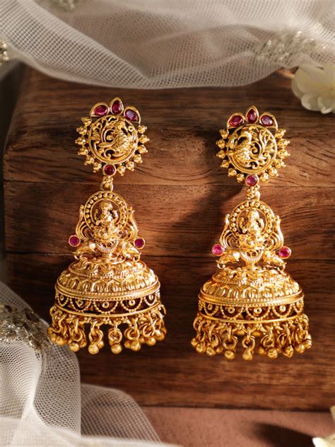 Shop Exquisite Collection of Gold Plated Jhumka Earrings – Rubans