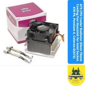 TechSupreme A73 CPU Cooler Radiator Silent 70mm Cooling Fan Heatsink ...