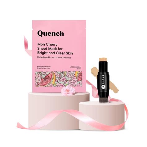 Buy SUGAR Cosmetics X Quench Face Combo | Includes Foundation Stick (17 ...