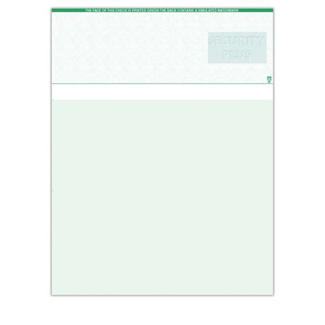 TROY Security Plus Blank Check Paper - Green, Top, Ream | TROY Group