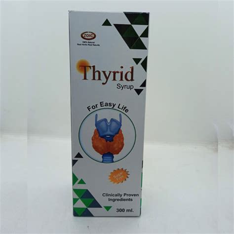 THYRID SYRUP (FOR HYPOTHYROIDISM , IMPAIRED THYROXIN LEVELS. BOOSTS ME