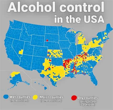 Alcohol legislation in the United State (2020 data) : r/MapPorn