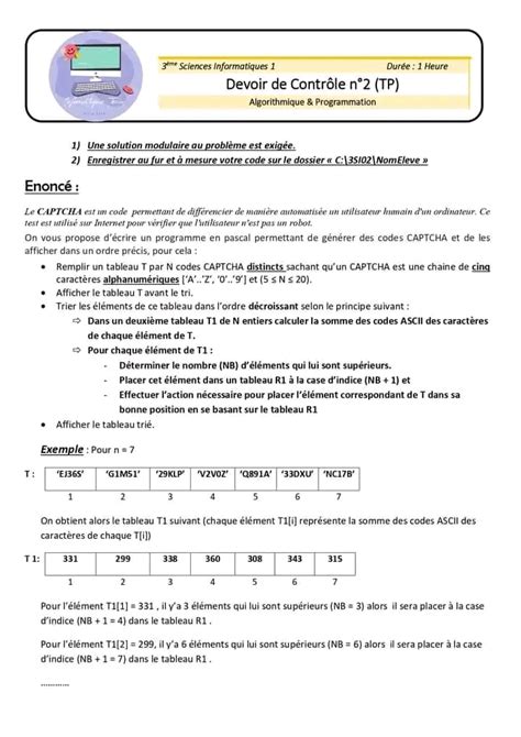 Image result for Algorithme 3Eme