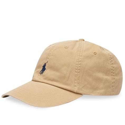 Polo Ralph Lauren Sports Cap in Luxury Tan/Newport Navy Polo Ralph Lauren