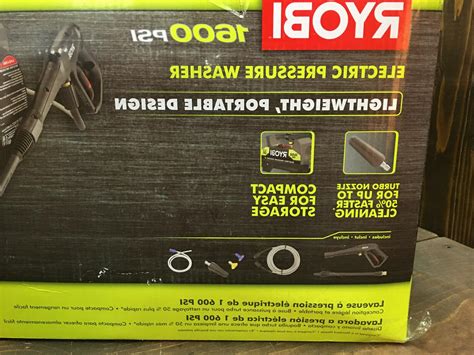 Ryobi 1600psi Electric Pressure Washer Lightweight Portable Design