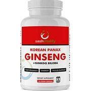 Buy Korean Red Panax Ginseng + Ginkgo Biloba - High Strength Natural ...