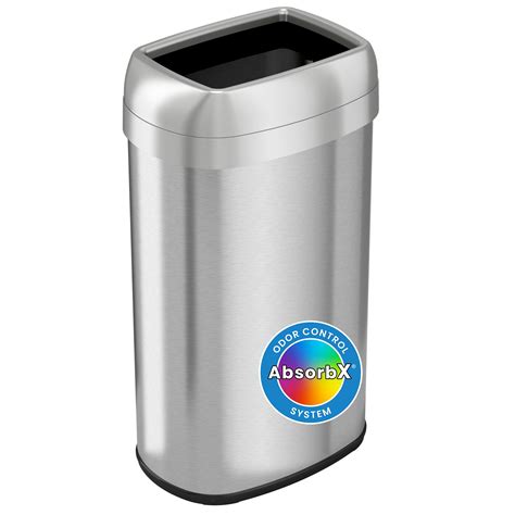 Buy iTouchless 16 Gallon Open Top Kitchen T Can and Recycle Bin with ...