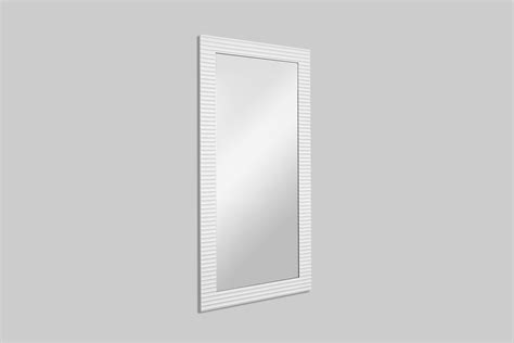 Modrest Glinda - Modern Pearl White Floor Mirror at Futonland