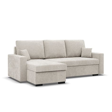 Narożnik z funkcją spania ZUNO Lewy 2 pojemniki beżowy - Inna marka ...