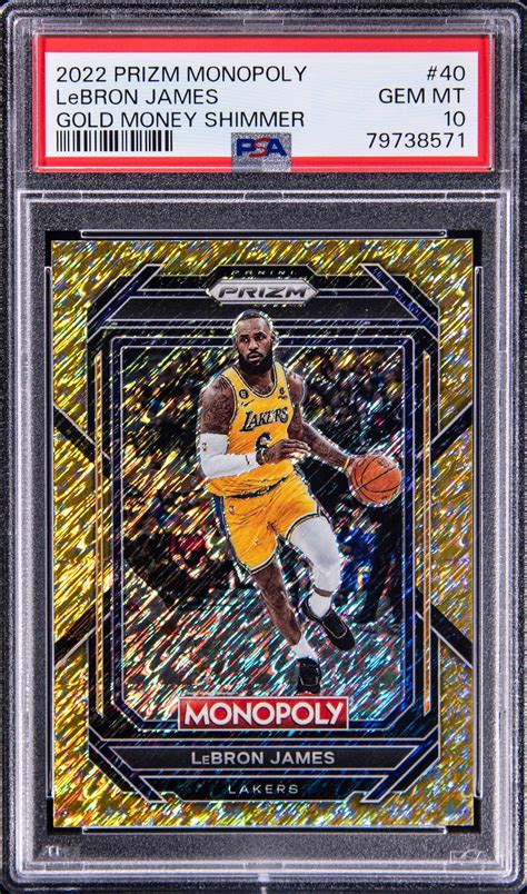 LeBron James 2022 Prizm Monopoly #40 Gold Money Shimmer /500 Price ...