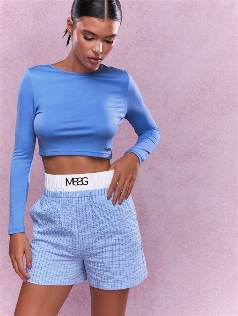 MISSGUIDED Jersey Fitted Long Sleeve Crop Top | SHEIN USA